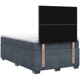  Boxspring krevet s madracem Tamnosiva 120 x 190 cm Baršun | shoptok.hr