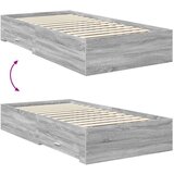  Okvir za krevet s uzglavljem Siva Sonoma 100 x 200 cm | shoptok.hr