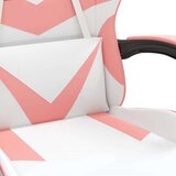 vidaXL Okretna igraća stolica bijelo-ružičasta od umjetne kože | shoptok.hr
