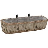 Maison Chic Balkonsko cvetlično korito - Cvetlični Lonec 2 kosa pleteno s PE obrobo 60 cm, (21790181) | Shoptok.si