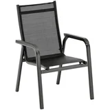 KETTLER BASIC PLUS aluminijasti zložljivi stol – antracit / antracit