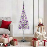 vidaXL Božično drevo med 150 LED z stojalom Bela 120 cm PE in jeklo | Shoptok.si