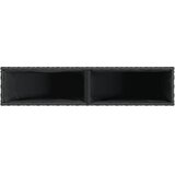  Vrtna sadilica s 2 posude crna 90 x 20 x 40 cm od poliratana | Eponuda.com