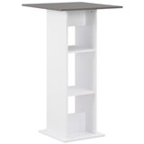  The Living Store Barska miza bela in antracitno siva 60x60x110 cm - Barska Miza, (21453530) Cene