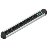 Bachmann 330.072 razdelilna letev s stikalom aluminij\, črna vtičnica 1 kos, (20457788) | Shoptok.si