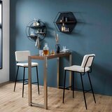 Bessagi Home Moderna Barska Miza Enora, Barva Oreha, Nerjaveče Jeklo | Shoptok.si