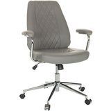 MID.YOU VRTLJIVI STOL usnje siva | Shoptok.si