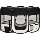  Sklopiva ogradica za pse s torbom za nošenje crna 125x125x61 cm | Eponuda.com