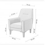 Atelier Del Sofa fotelja liones 27 dark blue