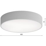  Stropna svetiljka za kupatilo CLEO 3xE27/24W/230V, prečnik 40 cm, siva, IP54 | Eponuda.com