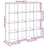vidaXL Ormarić za knjige boja drva 137,5x29x137,5 cm konstruirano drvo | shoptok.hr