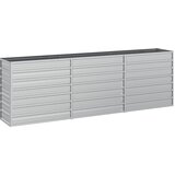 Furnova Visoka greda 240x40x77 cm pocinkano jeklo srebrna, (21921278) | Shoptok.si