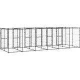 vidaXL Zunanji pasji boks jeklo 14,52 m² | Shoptok.si