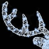 vidaXL Jelenja glava Hladno bela 60 cm Akril | Shoptok.si