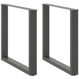  Noge za blagovaonski stol U-oblik 2 kom antracit 90 x (72-73) cm čelik | Eponuda.com