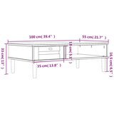 vidaXL klubska mizica senja videz ratana bela 100x55x33 cm les | Shoptok.si