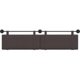  Držeće uzglavlje Zidne Tamno smeđa 210 x 55 x 5 cm tkanina - Tamno smeđa 200 cm bez LED svjetla | shoptok.hr