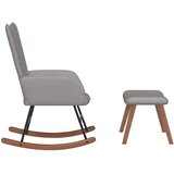  Stolica za ljuljanje s osloncem za noge svjetlosiva baršunasta | shoptok.hr
