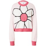 florence by mills exclusive for ABOUT YOU Pulover 'Cyprine' roza / pastelno roza / črna / bela | Shoptok.si