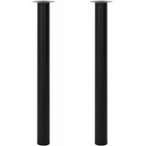  2 Teleskopske Noge za Stol Crne 710 mm-1100 mm | shoptok.hr