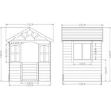 GINGER Home dječja drvena kućica za igru na otvorenom za dvorište i vrt, 115 × 102 × 129 cm | shoptok.hr