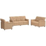  Set sofe 3 pcs Boja cappuccina Umjetna koža - Boja cappuccina 1-sjedalna + 2-sjedalna (120 cm) + 3-sjedalna | shoptok.hr