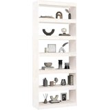 za knjige / pregrada bijeli 80x30x199,5 cm od borovine | shoptok.hr