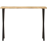 Maison Chic konzolna miza - miza ob steni z naravnim robom 105x33x76 cm trden mangov les, (21785989) Cene