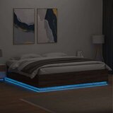  Okvir za krevet s LED svjetlima boja hrasta 200 x 200 cm drveni | shoptok.hr