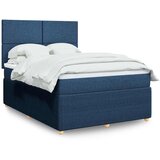  Krevet s oprugama i madracem plavi 140x200 cm od tkanine | shoptok.hr