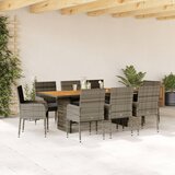 vidaXL 9-dijelni vrtni blagovaonski set sivi od poliratana | shoptok.hr