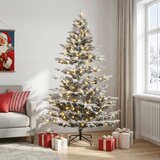  Umjetno božićno drvce s nogom 150 cm 150 LED lampica - Bijela 150 cm s LED svjetlima | shoptok.hr