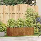 vidaXL Planter Rusty 120x40x40 cm Vremensko odporno jeklo | Shoptok.si