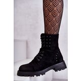 Boto Suede Boots With Studs Black Palmira | Eponuda.ba