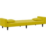  2-dijelni set sofa s jastucima žuti baršunasti | shoptok.hr
