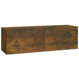  Stenske TV omarice 4 kosi dimljeni hrast 100x30x30 cm, (20732506) | Shoptok.si