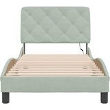  Okvir kreveta s LED-om bez madraca svjetlosivi 90x190 cm baršunasti | shoptok.hr