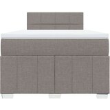 vidaXL Krevet s oprugama i madracem smeđesivi 120 x 190 cm od tkanine | shoptok.hr
