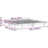  Okvir kreveta bez madraca 180 x 200 cm od masivne borovine | shoptok.hr
