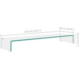 vidaXL Stalak za TV /Monitor Prozirno Staklo 110x30x13 cm | shoptok.hr