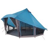 vidaXL Družinski tipi šotor s streho Modra in siva 508 x 470 x 300 cm, (5000043492) | Shoptok.si