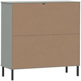 vidaXL Knjižna omara z nogami siva 90x35x90,5 cm trden les OSLO | Shoptok.si