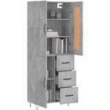  Visoka komoda siva betona 69,5x34x180 cm od konstruiranog drva | shoptok.hr