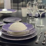 WHC Set 6kos skodelica za čaj s podstavkom Loop Ametista 270ml / 6 kos / vijola / porcelan, (5000199586) | Shoptok.si