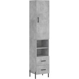 Visoka komoda siva betona 34 5x34x180 cm od konstruiranog drva | shoptok.hr