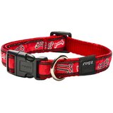 Rogz scooter klasična ogrlica za pse red bone, m, 260-400/16mm, crvena Cene