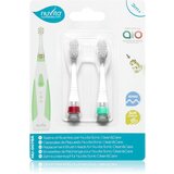 Nuvita Sonic Clean&Care Replacement Brush Heads zamjenske glave za soničnu zubnu četkicu na baterije za bebe Sonic Clean&Care Medium Red/Green 2 kom | shoptok.hr