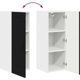 vidaXL Zidni kuhinjski ormarić s policom 2 pcs Crna 30 x 31 x 80 cm | shoptok.hr