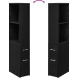 vidaXL Ozek kopalniški omarica Črni hrast 22 x 41 x 135 cm | Shoptok.si