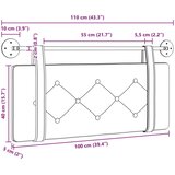  Držeće uzglavlje Zidne Vinska crvena 100 cm Lažna koža - boja crnog vina 100 cm bez LED | shoptok.hr